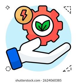 Un icono de diseño único de la gestión ecológica