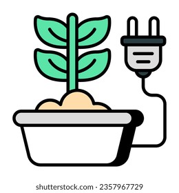 Ein einzigartiges Design-Symbol für Öko-Stecker
