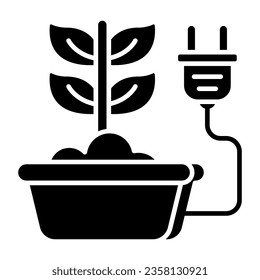 A unique design icon of eco plug