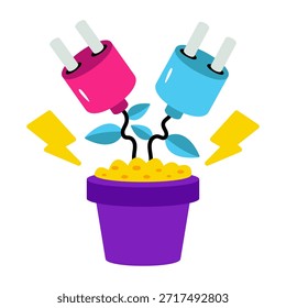 Un icono de diseño único de eco plug