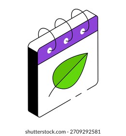 Unique design icon of eco schedule