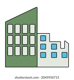 A unique design icon of edifice 