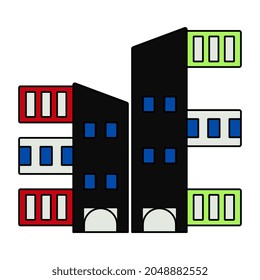 Un icono de diseño único del edificio 