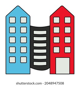 A unique design icon of edifice 
