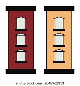 A unique design icon of edifice 