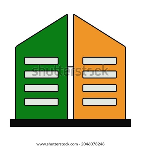 A unique design icon of edifice 
