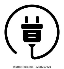 Unique design icon of electric plug 