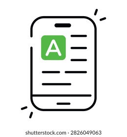 A unique design icon of ereader 