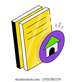 A unique design icon of estate document 