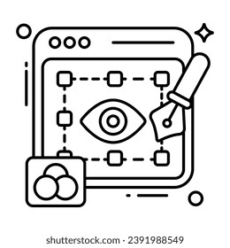 Un icono de diseño único para el diseño de ojos 