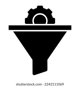 Unique design icon of filtration management 