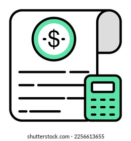 Ein einzigartiges Design-Icon für die Finanzberechnung 