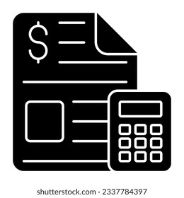 A unique design icon of financial calculation 
