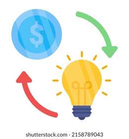 A unique design icon of financial idea