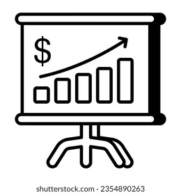 A unique design icon of financial presentation 