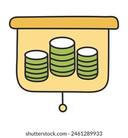 Einzigartiges Design-Icon der Finanzpräsentation 

