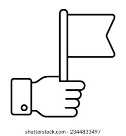 Un icono de diseño único de la bandera