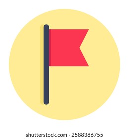 A unique design icon of flag
