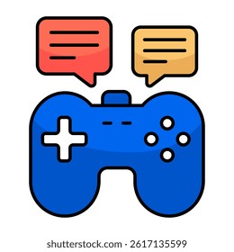 A unique design icon of game chatting