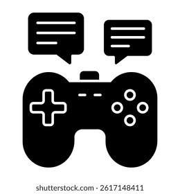 A unique design icon of game chatting