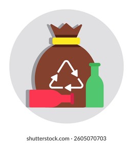 Unique design icon of garbage refresh