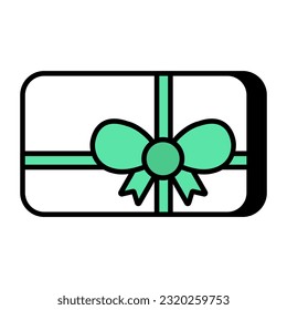 A unique design icon of gift card 