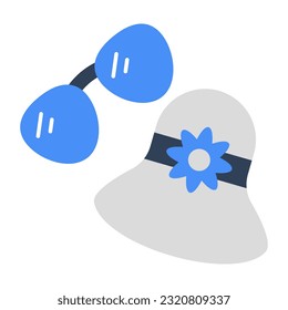 Ein einzigartiges Design-Symbol für Brillen mit Hut