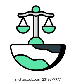 Unique design icon of global justice 
