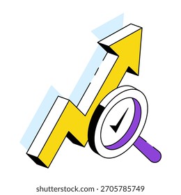 A unique design icon of growth chart 