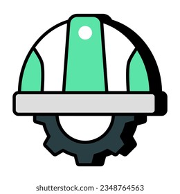 A unique design icon of hard hat 