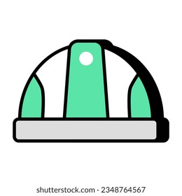 A unique design icon of hard hat 