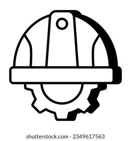 A unique design icon of hard hat 