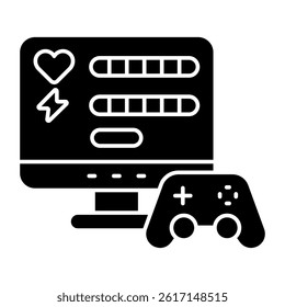 A unique design icon of health points