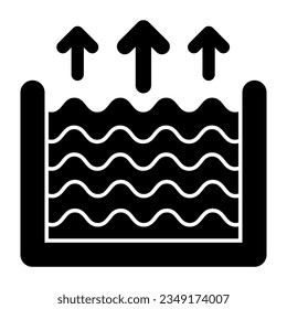 A unique design icon of high water level 