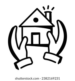 Ein einzigartiges Design-Icon zu Hause, bearbeitbare Vektorgrafik 