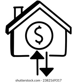 Ein einzigartiges Design-Icon zu Hause, bearbeitbare Vektorgrafik 