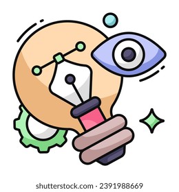 A unique design icon of design idea
