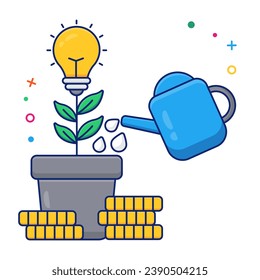 Un icono de diseño único para el crecimiento de ideas 

