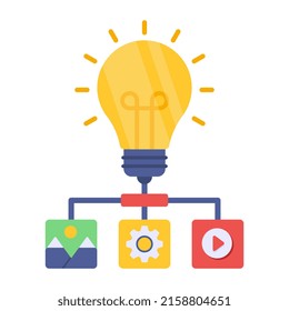 Un icono de diseño único en la red de ideas