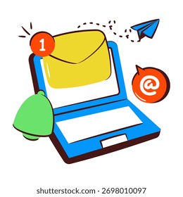 Ein einzigartiges Design-Symbol für eingehende E-Mails