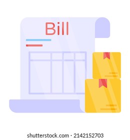 A unique design icon of invoice

