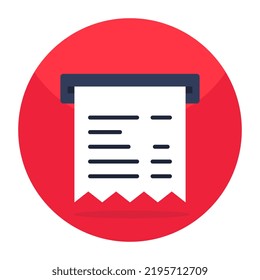 Ein einzigartiges Design-Symbol der Rechnung