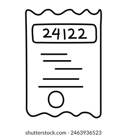 A unique design icon of invoice

