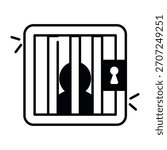 A unique design icon of jail