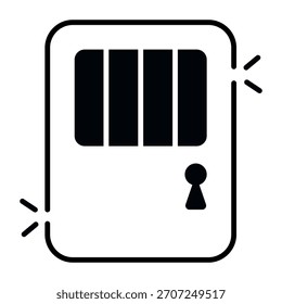 A unique design icon of jail