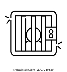 A unique design icon of jail