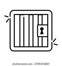 A unique design icon of jail