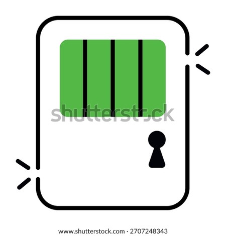 A unique design icon of jail