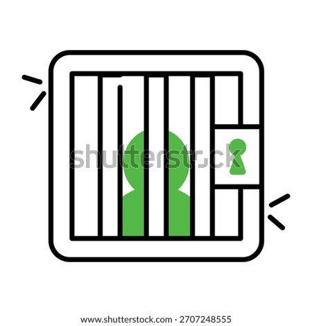 A unique design icon of jail