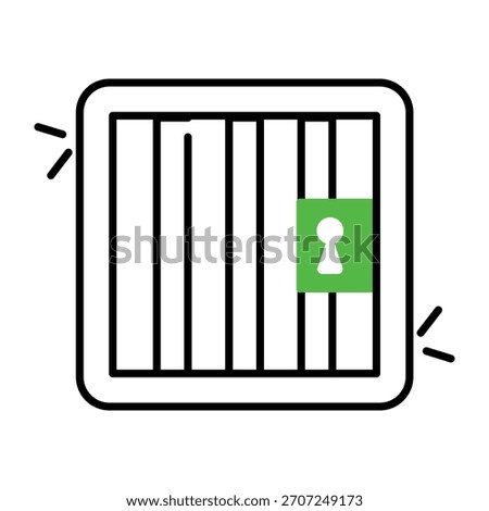 A unique design icon of jail